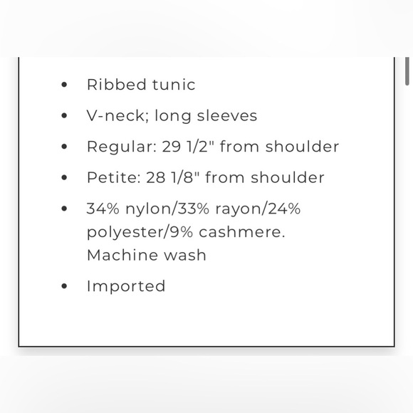 White House Black Market Long Sleeve Ribbed Tunic - Picture 6 of 11